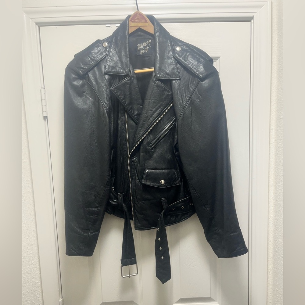 Vintage oversized leather jacket